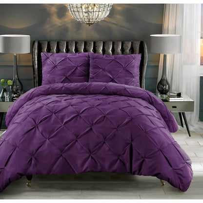 Scalli Luxury Polycotton Pinch Pleat Pintuck Duvet Cover