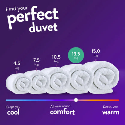 Slumberdown Warm Winter Nights Duvet 13.5 Tog Extra Warm & Thick Quilt Soft Touch Cover