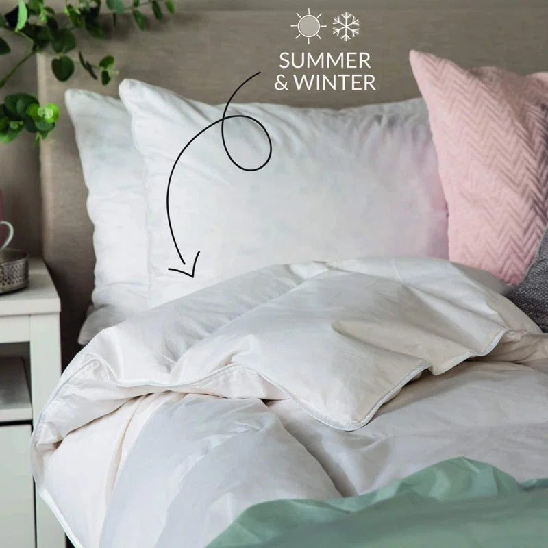Snuggledown Scandinavian Duck Feather & Down 10.5 Tog All Year Round Duvet with 2 Pillows