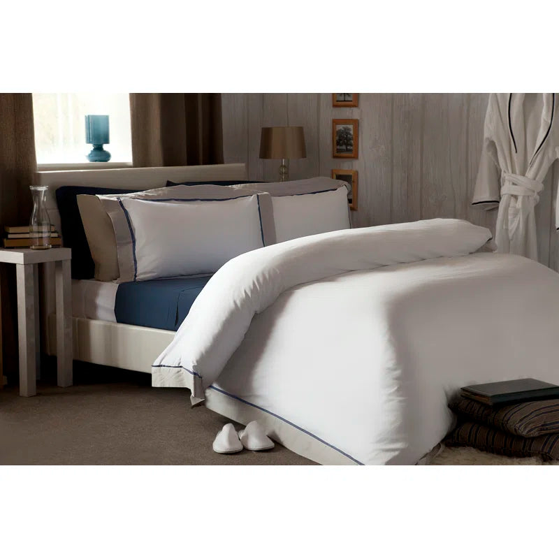 Solid Colour Duvet Cover Set with Pillowcases