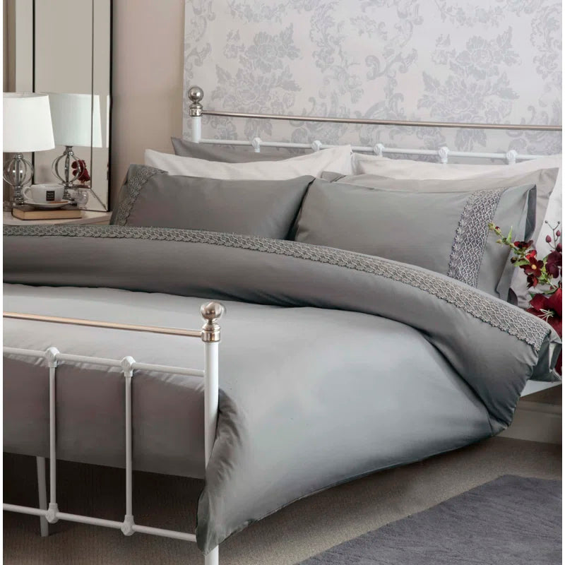 Solid Colour Duvet Cover Set with Pillowcases