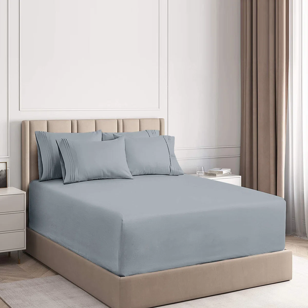 300 Thread Count Egyptian - Quality Cotton Percale Fitted Sheet